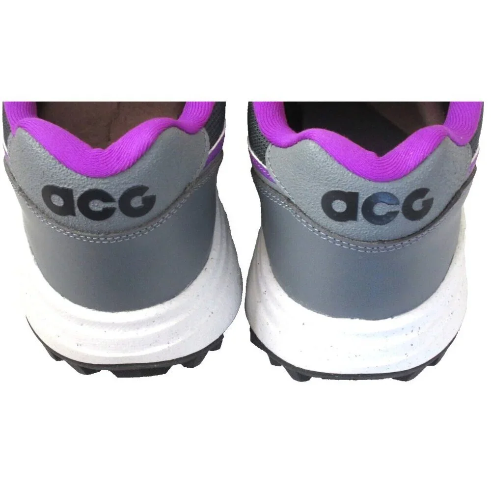 Nike Men's ACG Lowcate Trail Hiking Shoes Smoke Grey Purple Green Sizes NEW - Picture 5 of 5